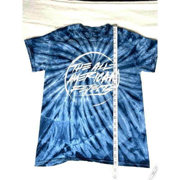 All-American Rejects Tie-Dye Band Tee Blue Graphic Shirt - Picture 4 of 5
